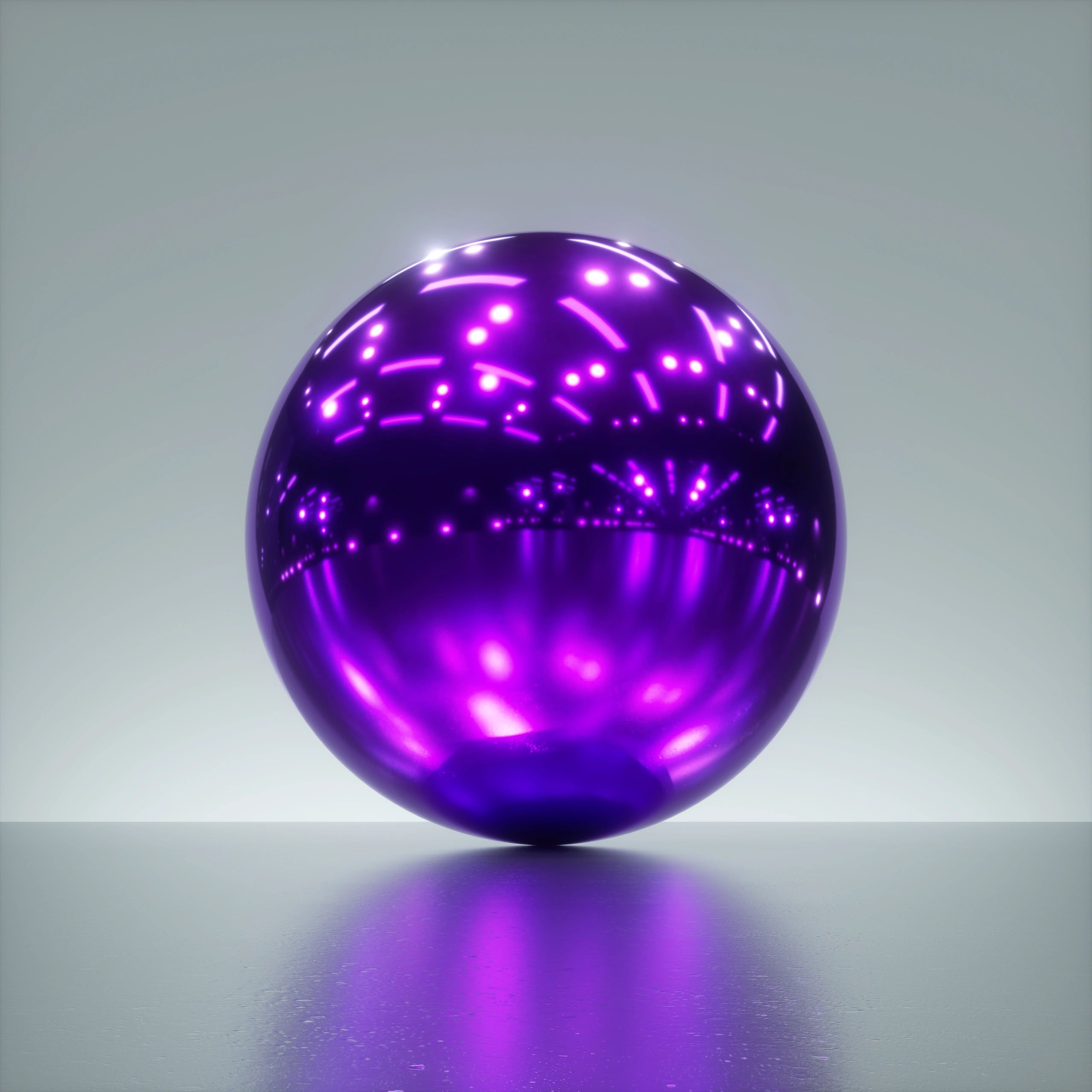 Abstract metallic sphere art object