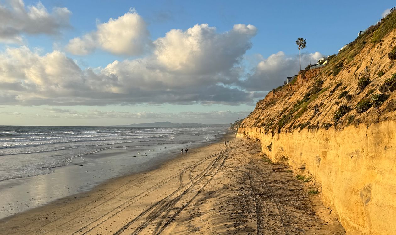 Hora dorada en la playa de Encinitas California