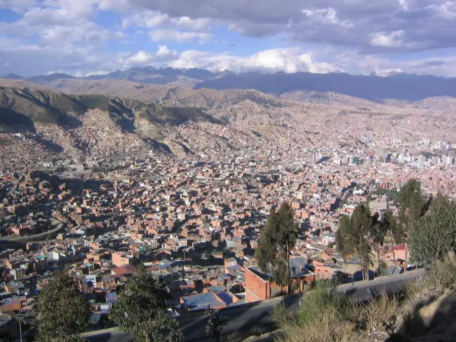 Vista de La Paz, Bolivia