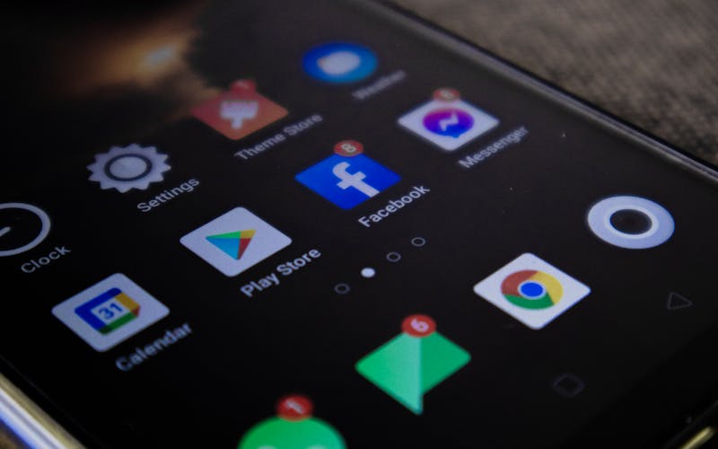 Smartphone Android pantalla aplicaciones