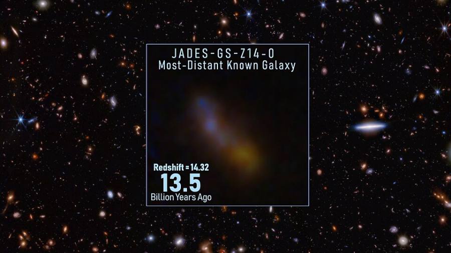 Galaxia más lejana captada por el Telescopio James Webb