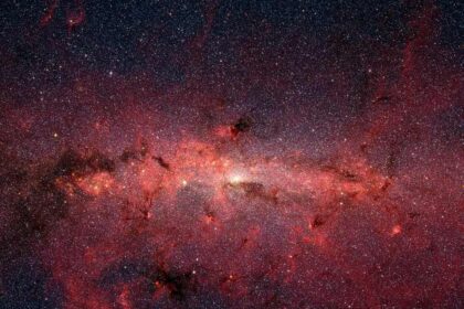 Vía Láctea en infrarrojo captada por el telescopio Spitzer