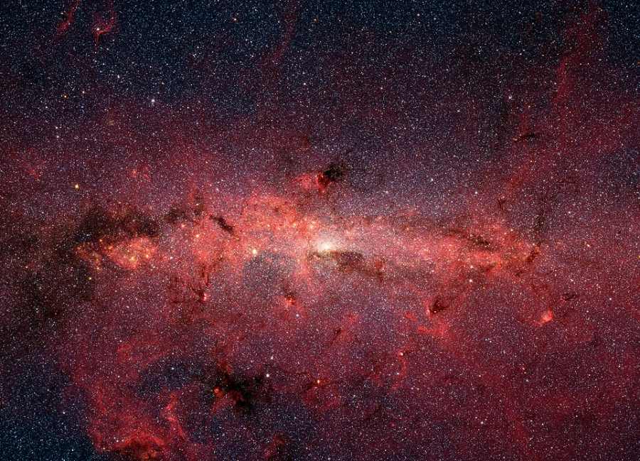 Vía Láctea en infrarrojo captada por el telescopio Spitzer